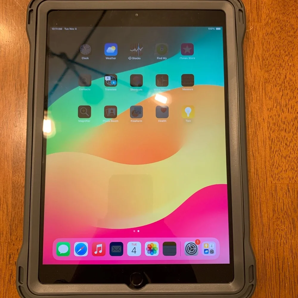 Apple iPad 7th Generation 10.2” with Gray Protective Case